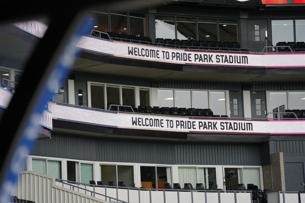 Inside Pride Park Stadium, North West